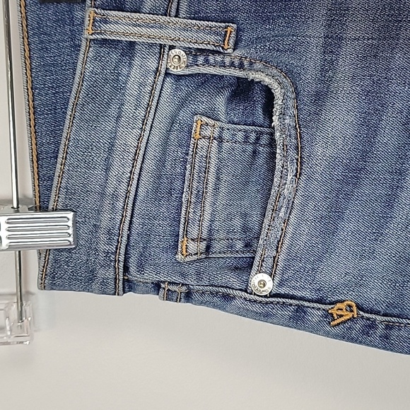 Veronica Beard Slim Straight Cut offs Button Fly Jeans Crop - Picture 6 of 9